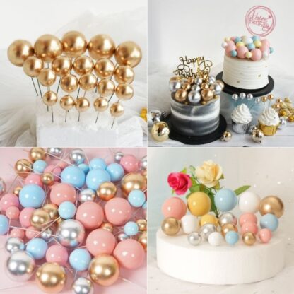 Cake Decoration Ball Topper -5pcs - Image 2